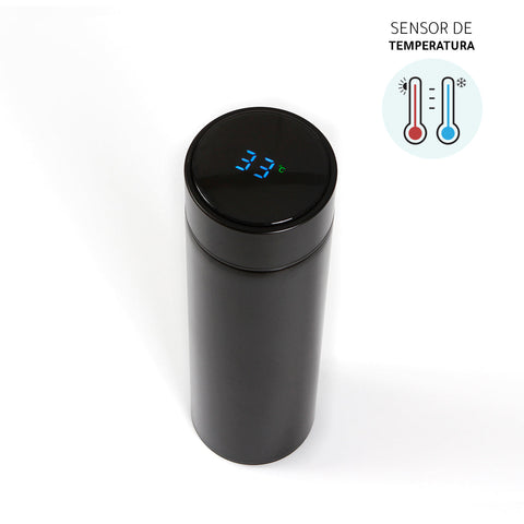 Termo con termómetro.