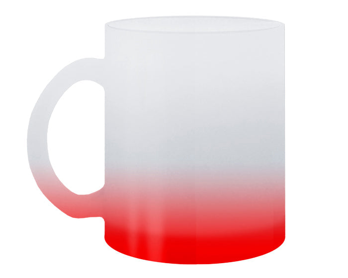 TAZA DE VIDRIO SATINADA SUBLIMACIÓN RAINBOW